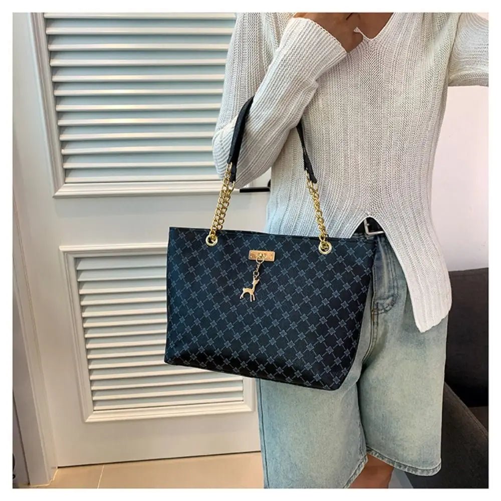 Sac fourre - tout luxe femme, grand sac à main tendance, mode chic - Zone shopping