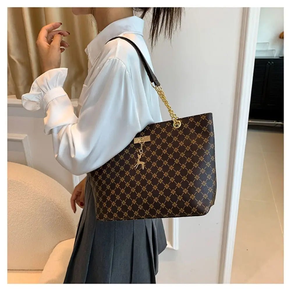 Sac fourre - tout luxe femme, grand sac à main tendance, mode chic - Zone shopping