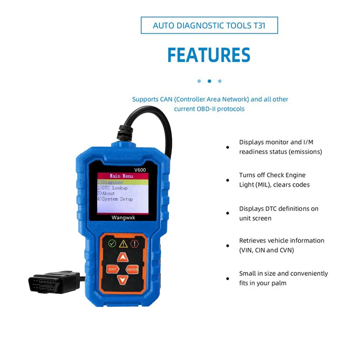 Scanner OBD2 V600 - Outil de diagnostic universel pour voitures - Zone shopping