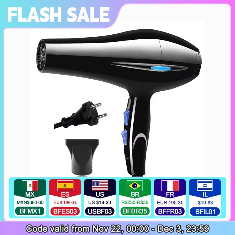 Sèche - cheveux à Ions Négatifs, Portable, Idéal Maison & Voyages - Zone shopping