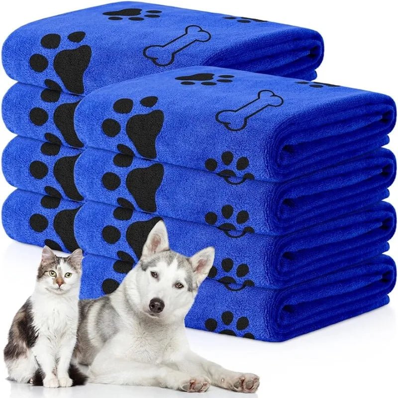 Serviette de bain microfibre pour chien, séchage rapide, 1 pièce - Zone shopping