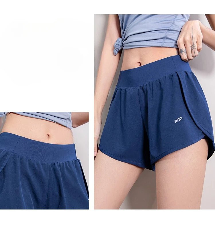 Short de Yoga pour femmes, short de Fitness d'été, de motard, d'entraînement, de course, de sport, à séchage rapide, avec poche, respirant, 2025 - Zone shopping