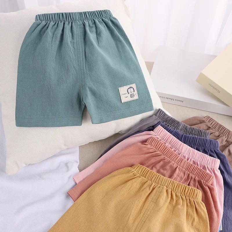 Shorts d'été en coton et lin pour garçons et filles, pantalons courts de style coréen pour enfants de 1, 2, 3, 4 et 5 ans - Zone shopping
