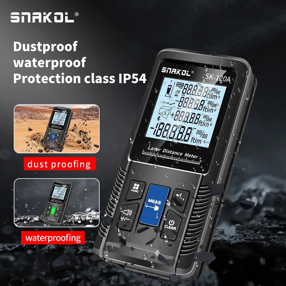 Snakol Ruban à Mesurer Laser Vert 120m - Distancemètre Précis - Zone shopping