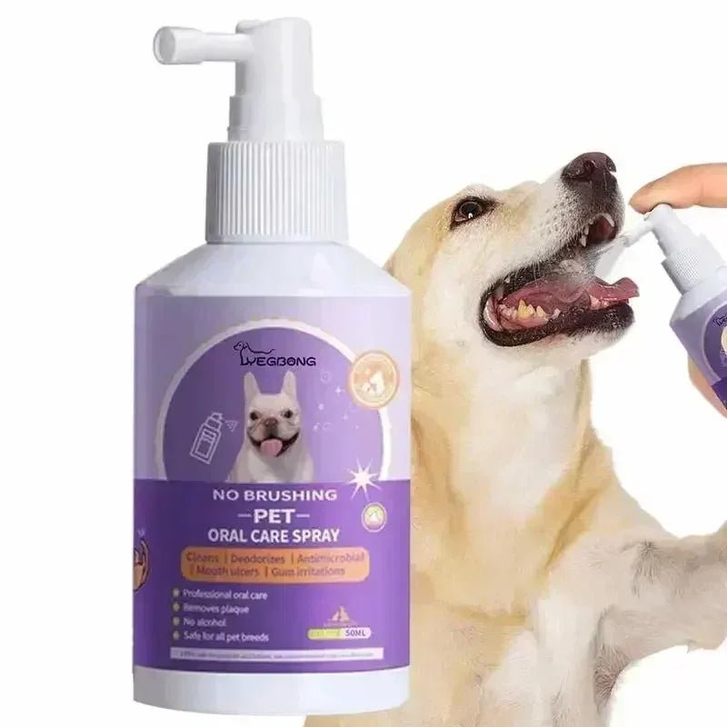 Spray nettoyant buccal 50ml pour chiens et chats, fraîcheur garantie! - Zone shopping