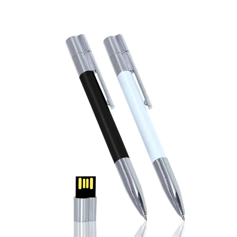 Stylo à bille en métal et clé USB 16/32/64/128 Go - Cadeaux sympas - Zone shopping