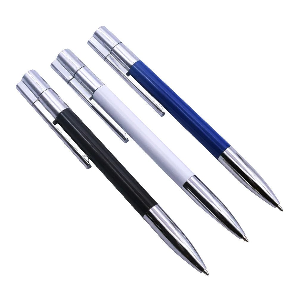 Stylo à bille en métal et clé USB 16/32/64/128 Go - Cadeaux sympas - Zone shopping