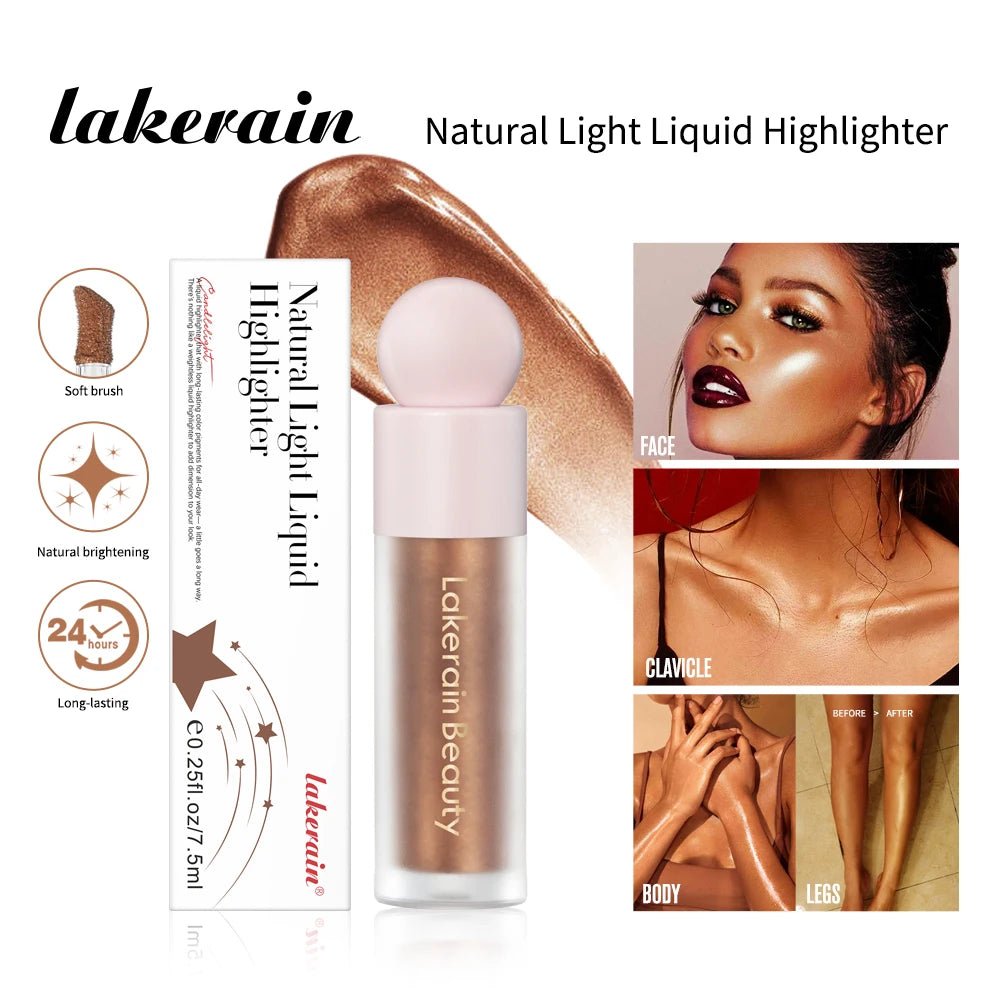 Surligneur liquide visage 4 couleurs - Maquillage éclat bronzant - Zone shopping