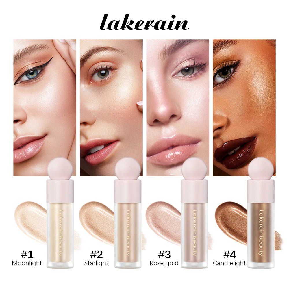 Surligneur liquide visage 4 couleurs - Maquillage éclat bronzant - Zone shopping