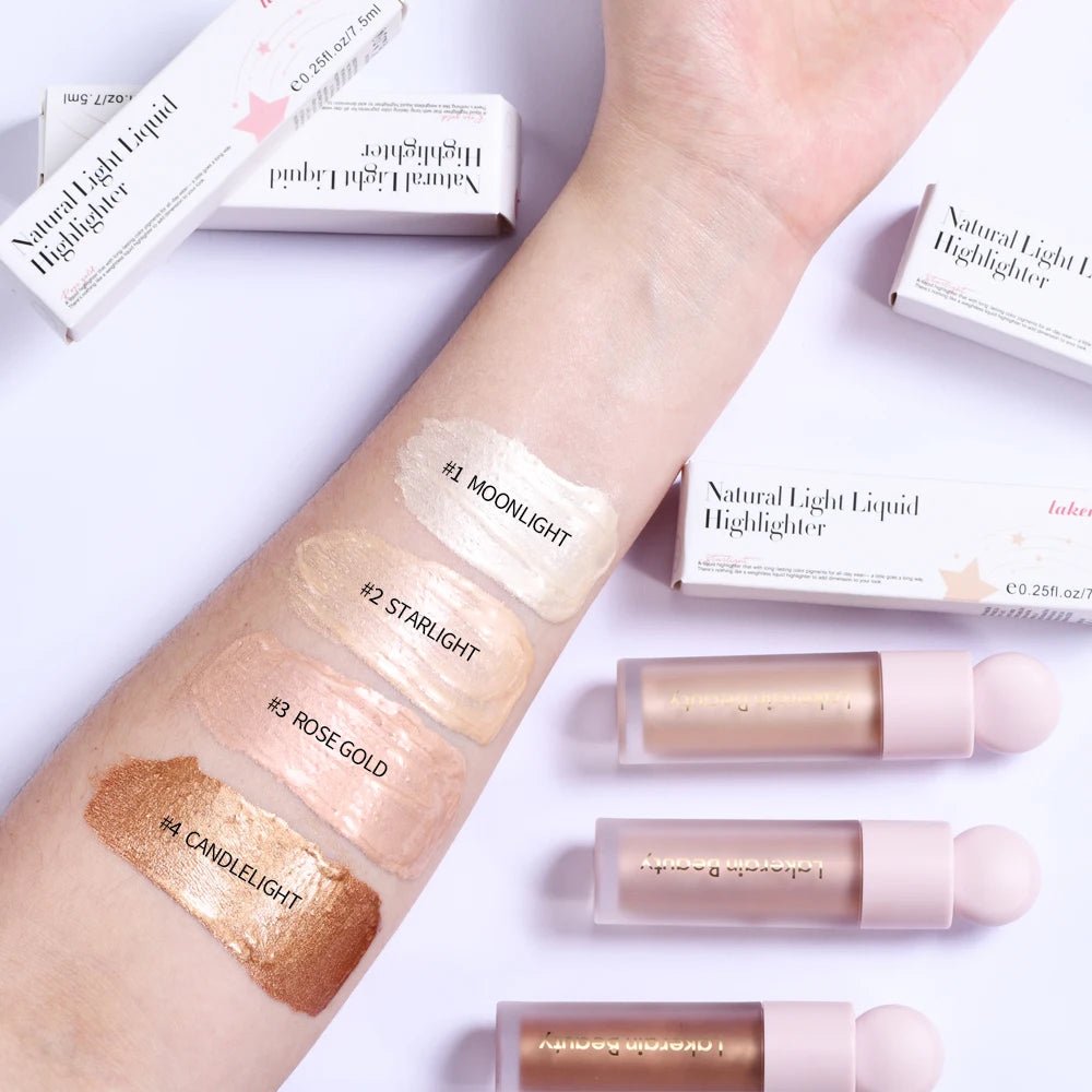 Surligneur liquide visage 4 couleurs - Maquillage éclat bronzant - Zone shopping