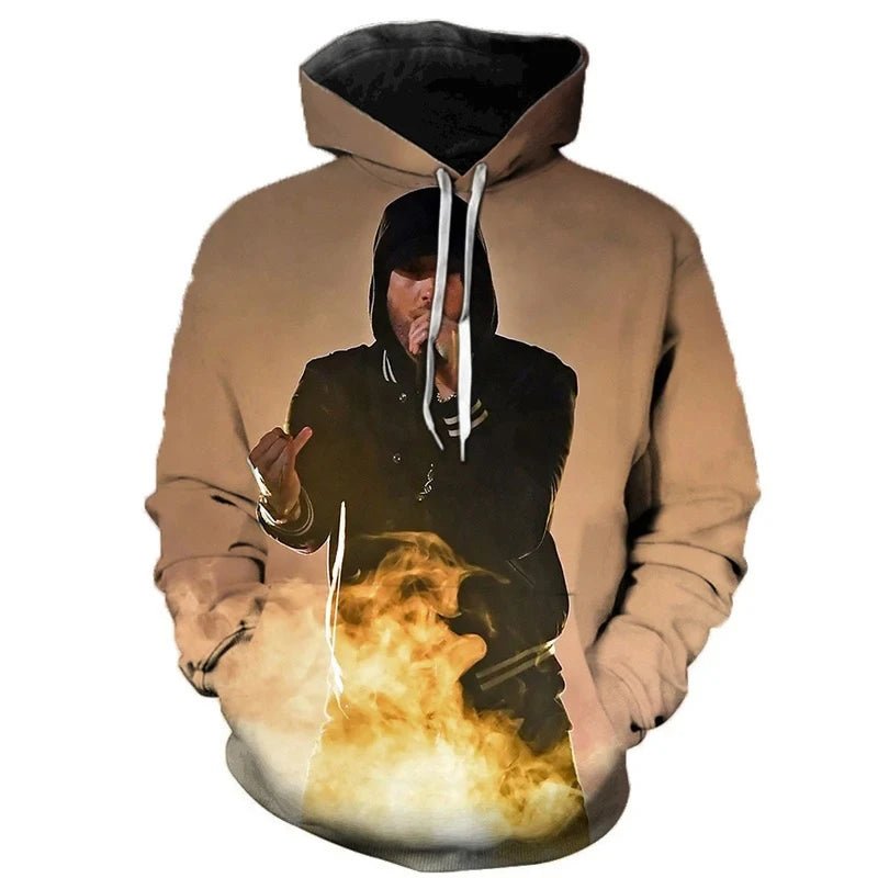 Sweat à capuche 3D Eminem Hip Hop homme/femme - Zone shopping