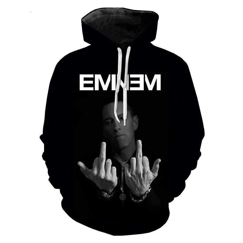 Sweat à capuche 3D Eminem Hip Hop homme/femme - Zone shopping