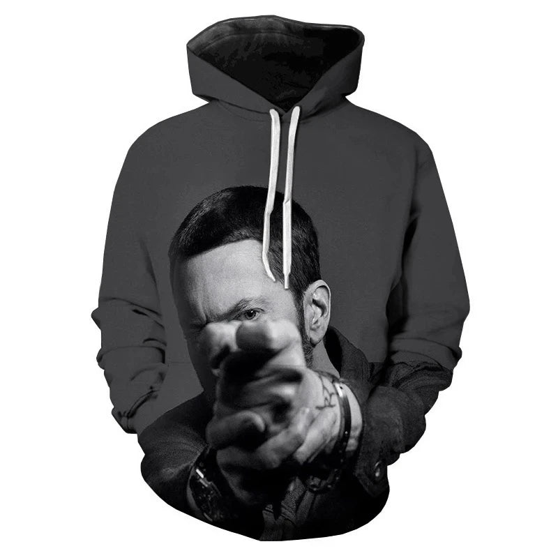 Sweat à capuche 3D Eminem Hip Hop homme/femme - Zone shopping