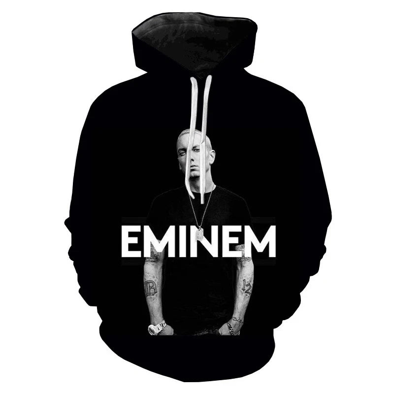 Sweat à capuche 3D Eminem Hip Hop homme/femme - Zone shopping