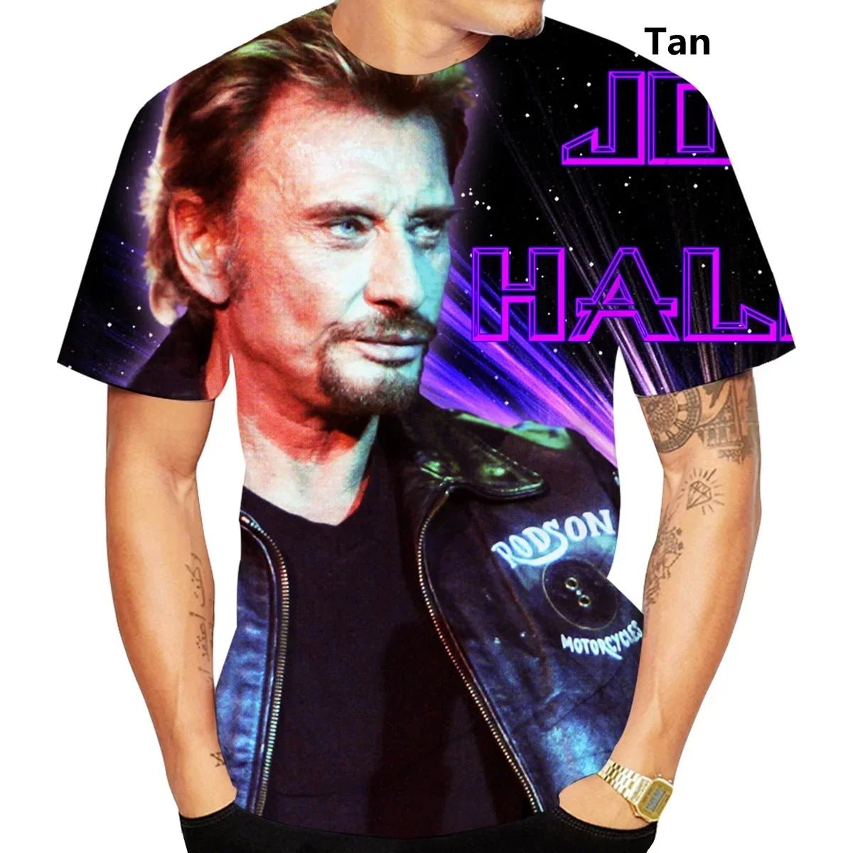 T-shirt 3D Rock Star Johnny Hallyday - Mode été hommes femmes - Zone shopping