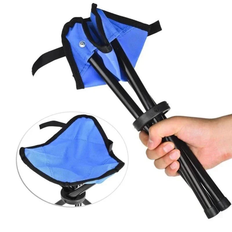 Taburée trépied pliable en acier: idéale pour pique - nique et camping - Zone shopping