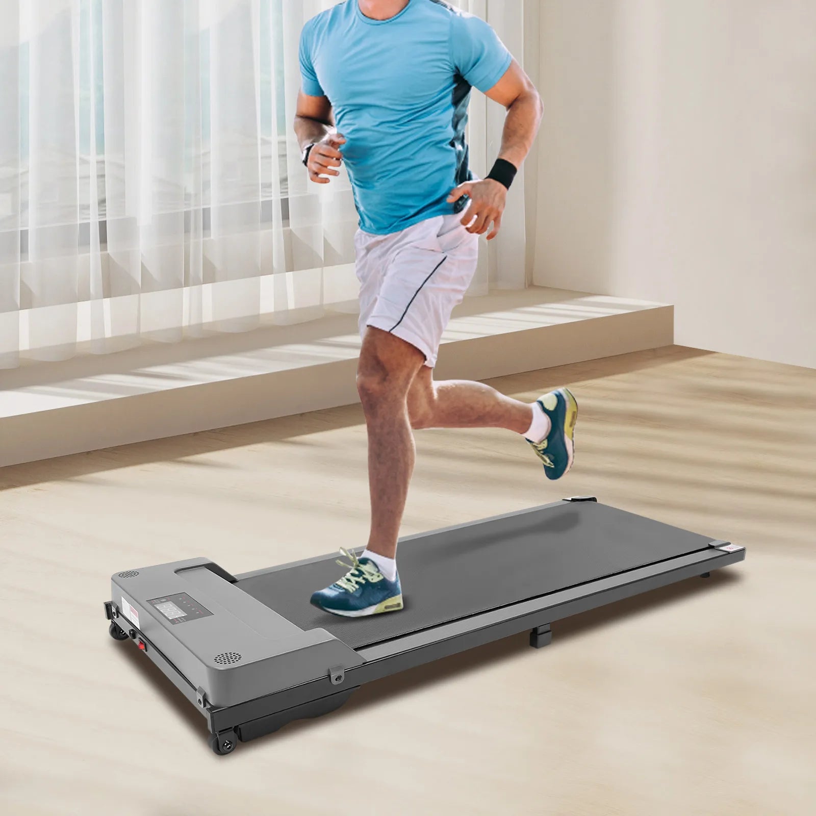 Tapis roulant pliable 3,0 HP, télécommande, faible bruit, 220 lb - Zone shopping