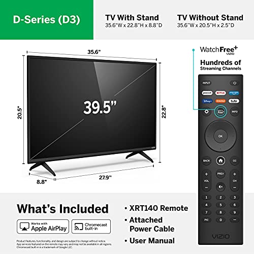 Téléviseur VIZIO D40f - J09 40 Full HD 1080p avec Chromecast - Zone shopping
