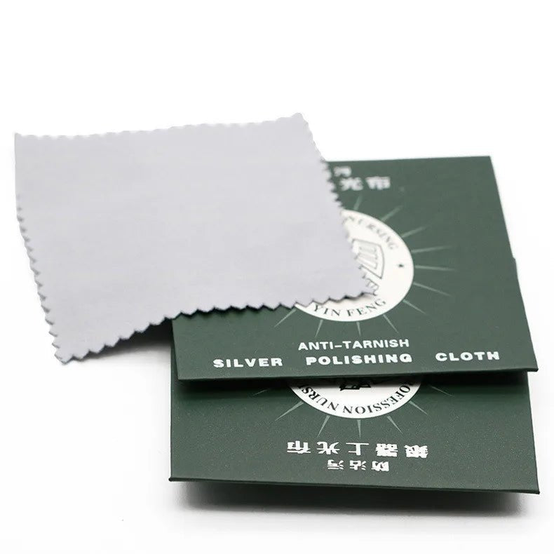 Tissu de polissage pour bijoux en argent et or - 8,5x8,5 cm - Zone shopping