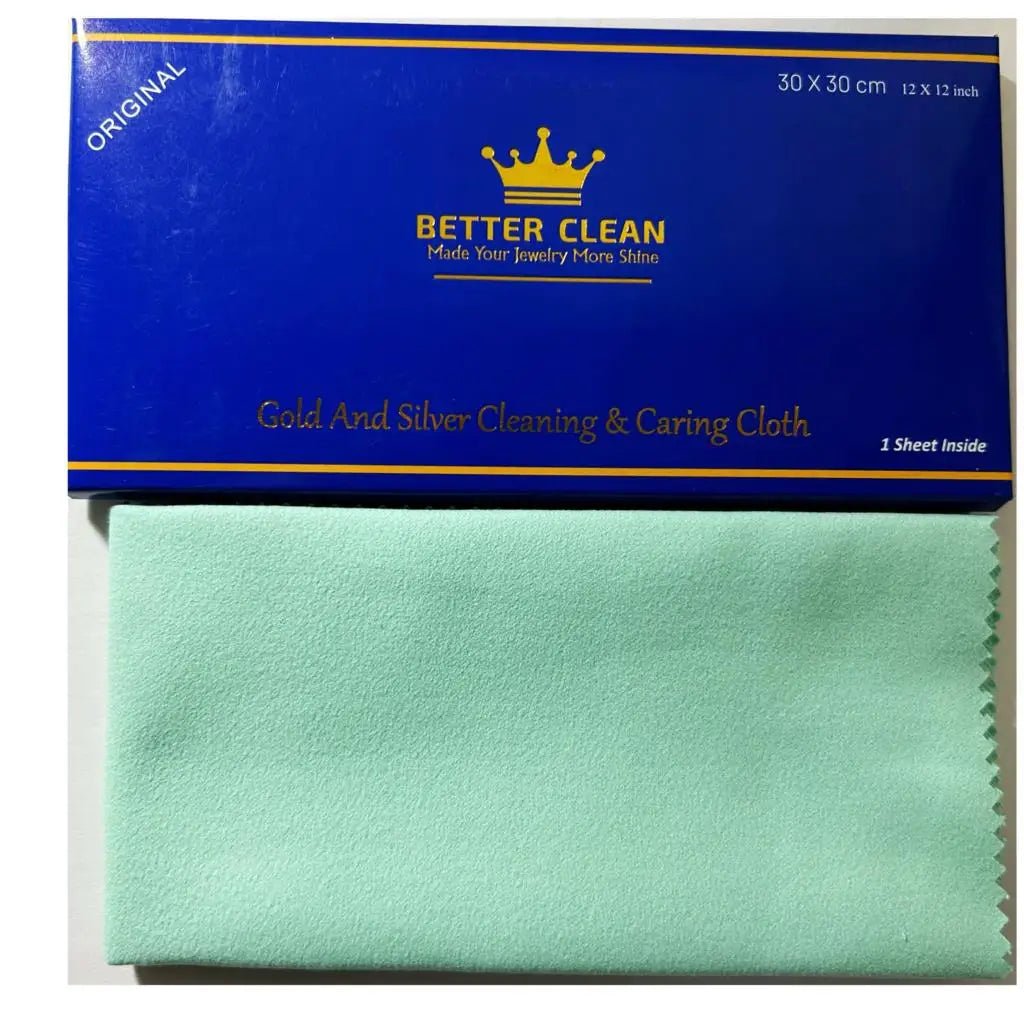 Tissu en daim microfibre 30x30CM argent or pour bijoux en acier inoxydable - Zone shopping