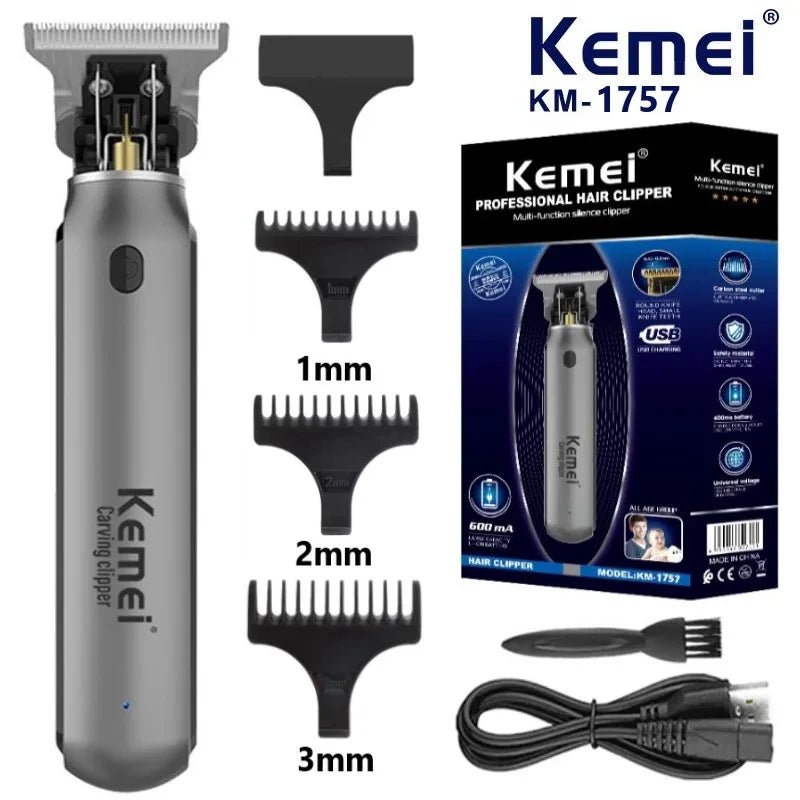 Tondeuse à cheveux Kemei KM - 1757 sans fil, lame zéro - cut, barbier - Zone shopping