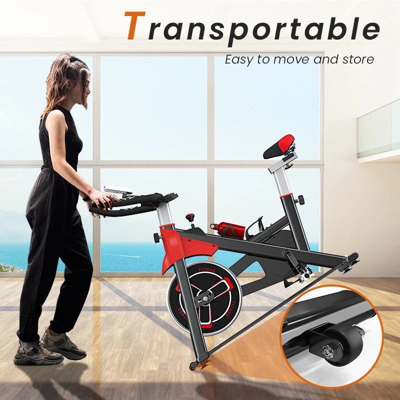 Vélo d'exercice silencieux avec moniteur LCD - 120kg, fitness à domicile - Zone shopping