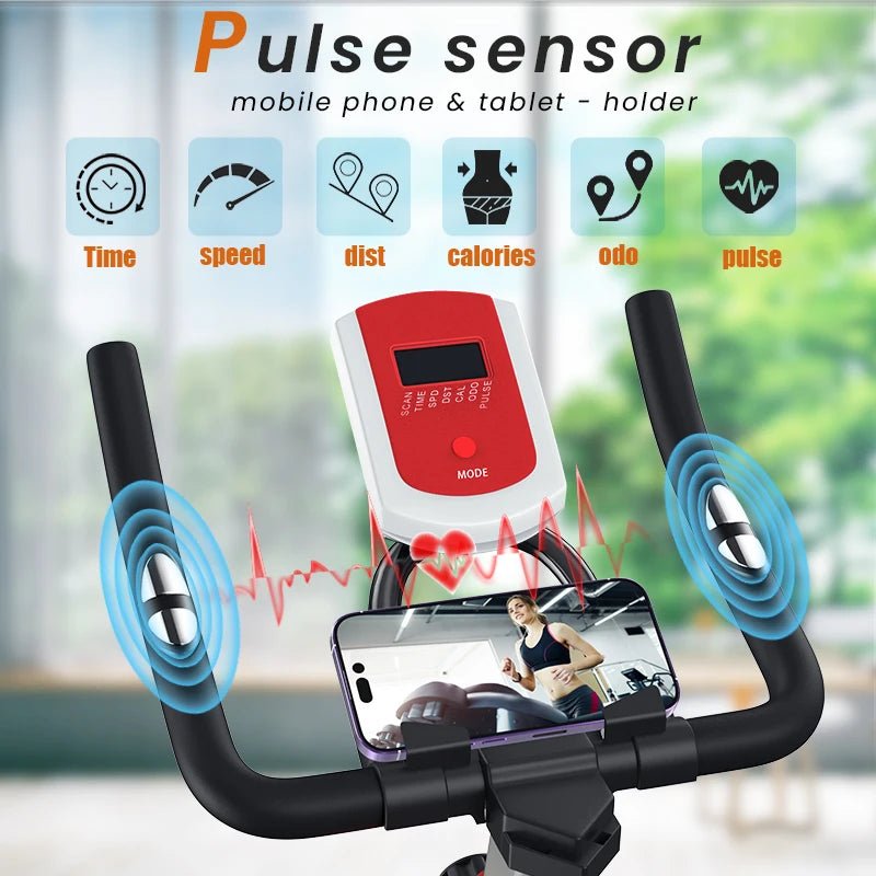 Vélo d'exercice silencieux avec moniteur LCD - 120kg, fitness à domicile - Zone shopping