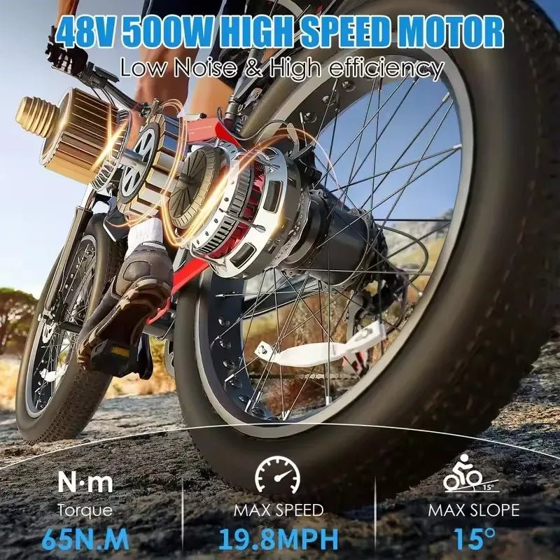 Vélo Électrique CF26 1000W, 25 km/h, 48V, Autonomie 80 km - Zone shopping