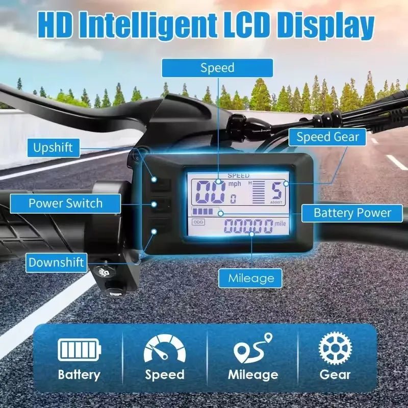 Vélo Électrique CF26 1000W, 25 km/h, 48V, Autonomie 80 km - Zone shopping