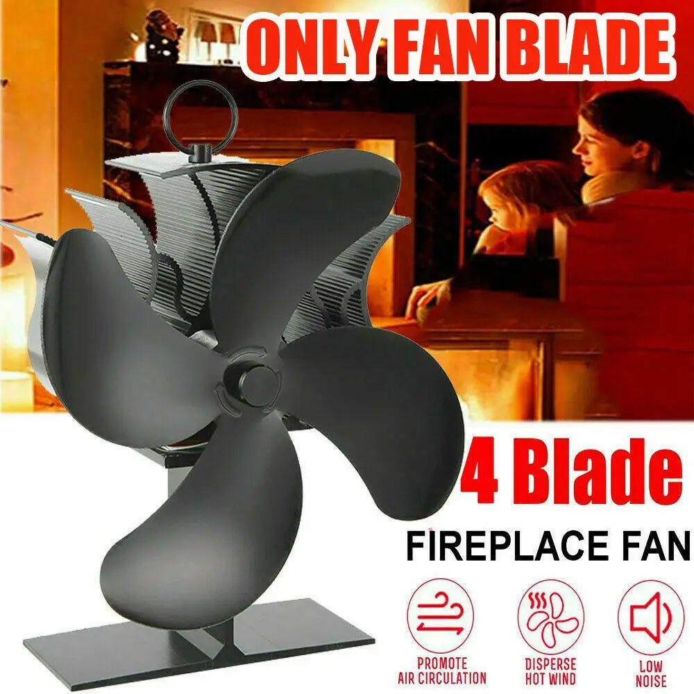 Ventilateur pour poêle à bois - Ensemble 4 pièces cheminée efficace - Zone shopping
