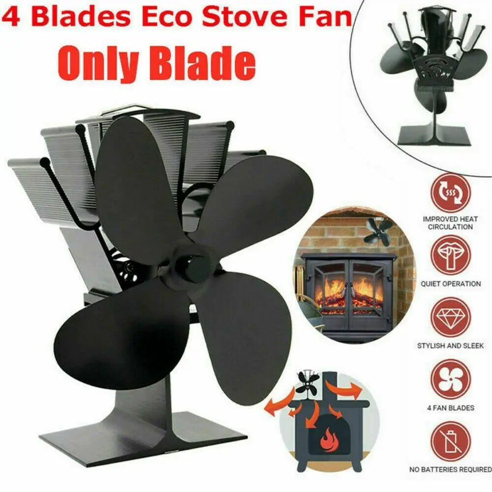 Ventilateur pour poêle à bois - Ensemble 4 pièces cheminée efficace - Zone shopping