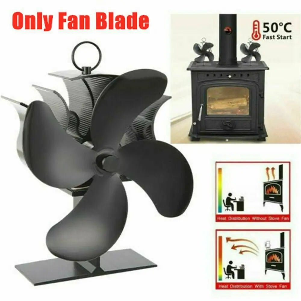 Ventilateur pour poêle à bois - Ensemble 4 pièces cheminée efficace - Zone shopping