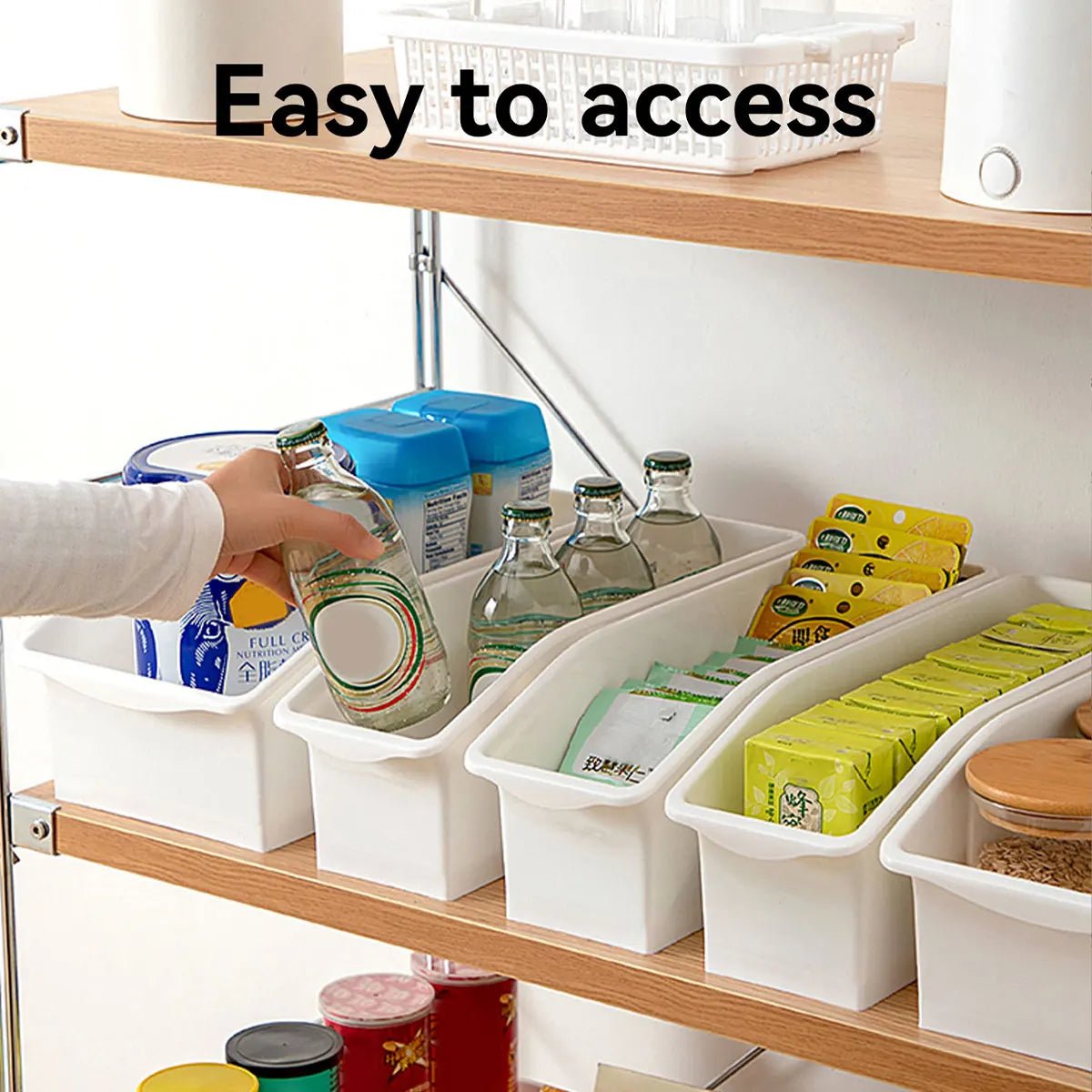 WORTHBUY Boîte de rangement en plastique à roulettes pour réfrigérateur, armoire de collation de bureau de cuisine, soleil, mallette de rangement officielle - Zone shopping