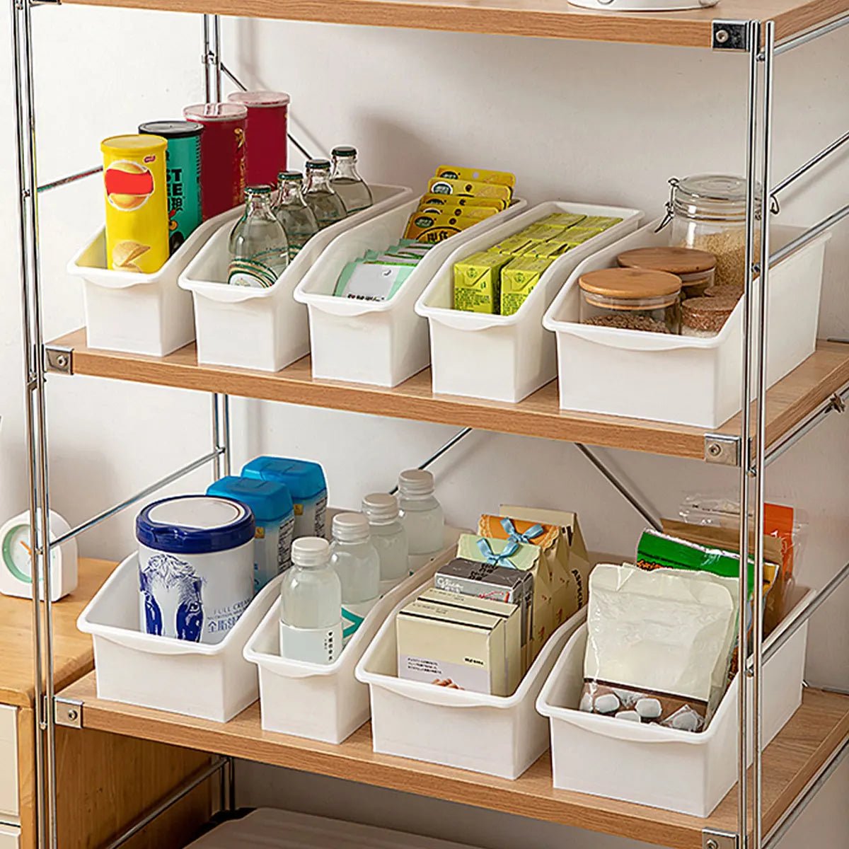 WORTHBUY Boîte de rangement en plastique à roulettes pour réfrigérateur, armoire de collation de bureau de cuisine, soleil, mallette de rangement officielle - Zone shopping