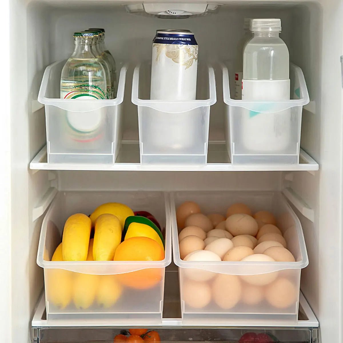 WORTHBUY Boîte de rangement en plastique à roulettes pour réfrigérateur, armoire de collation de bureau de cuisine, soleil, mallette de rangement officielle - Zone shopping